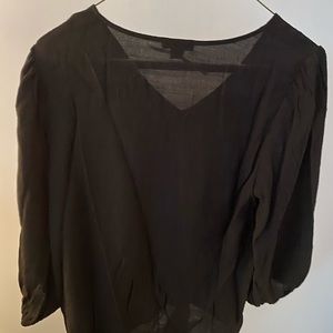 Black button down blouse
